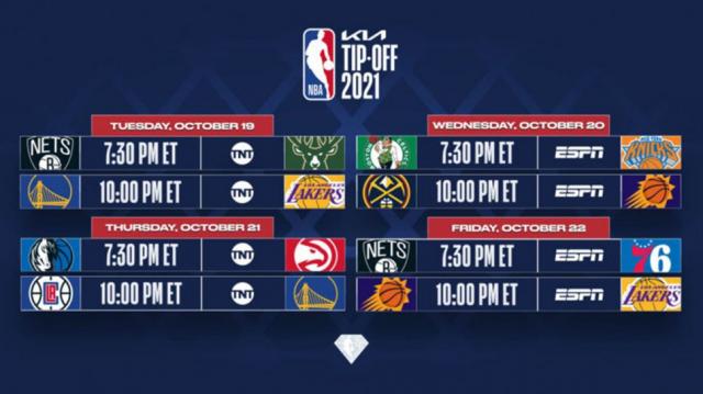 Se confirmaron das de juegos en la primera semana y en Navidad en la NBA