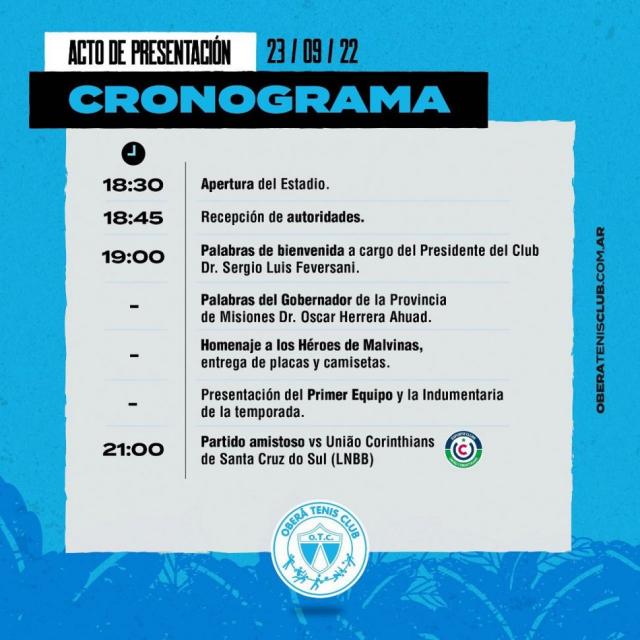 Presentacin, indumentaria y amistoso para Ober