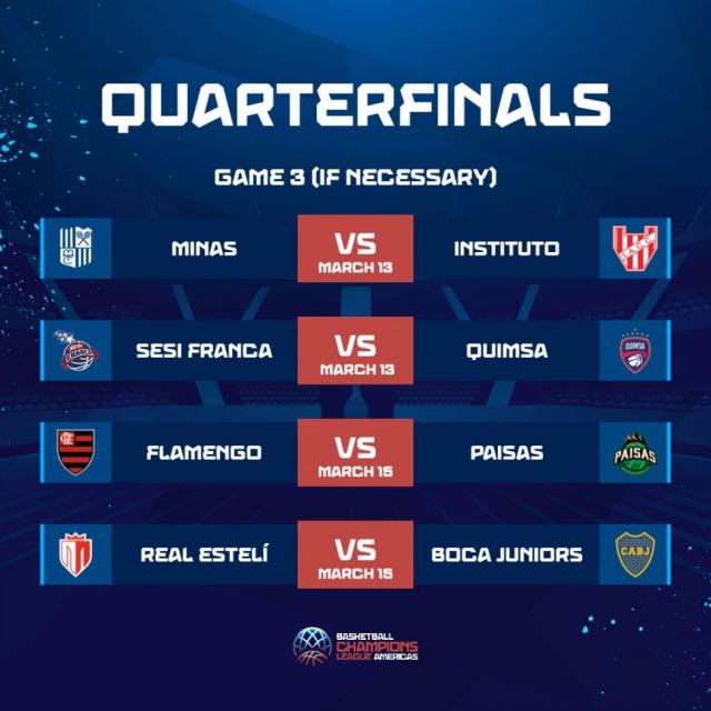 Bcl Amricas: Cronograma para los cuartos de final